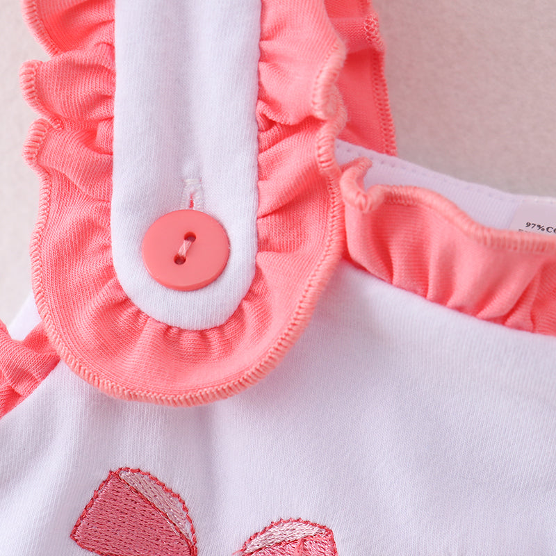 （In Stock）Girls Spring and Summer Bow Embroidery Slip Dress