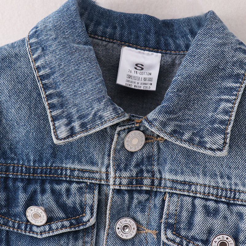 (In Stock A5-1-1)Girls Tassel Denim Jacket