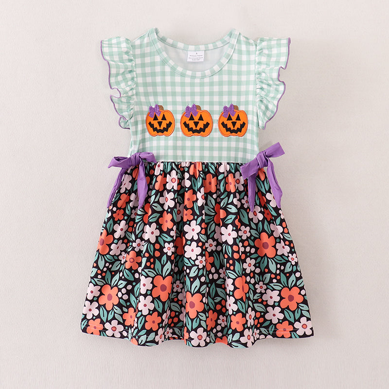 （In Stock E30-2-2）Girls Halloween Embroidery Dress