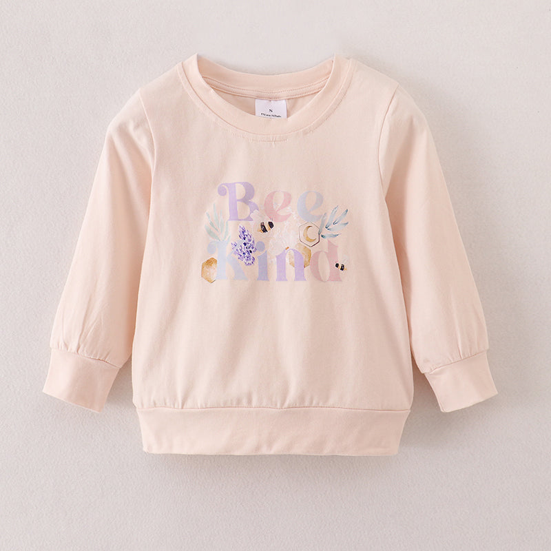 （In Stock E27-5-3）Mommy and Me “BEE KIND” Print Top