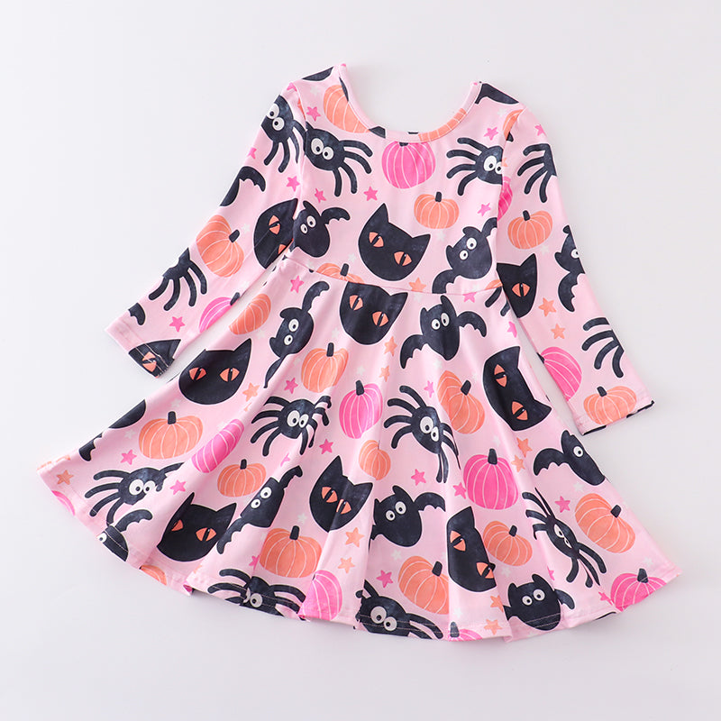 （In Stock E29-01-03）Girls Cute Cartoon Print Dress