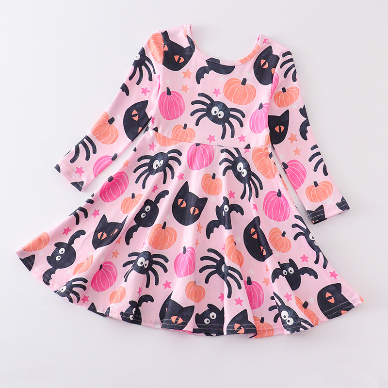 （In Stock E29-01-03）Girls Cute Cartoon Print Dress