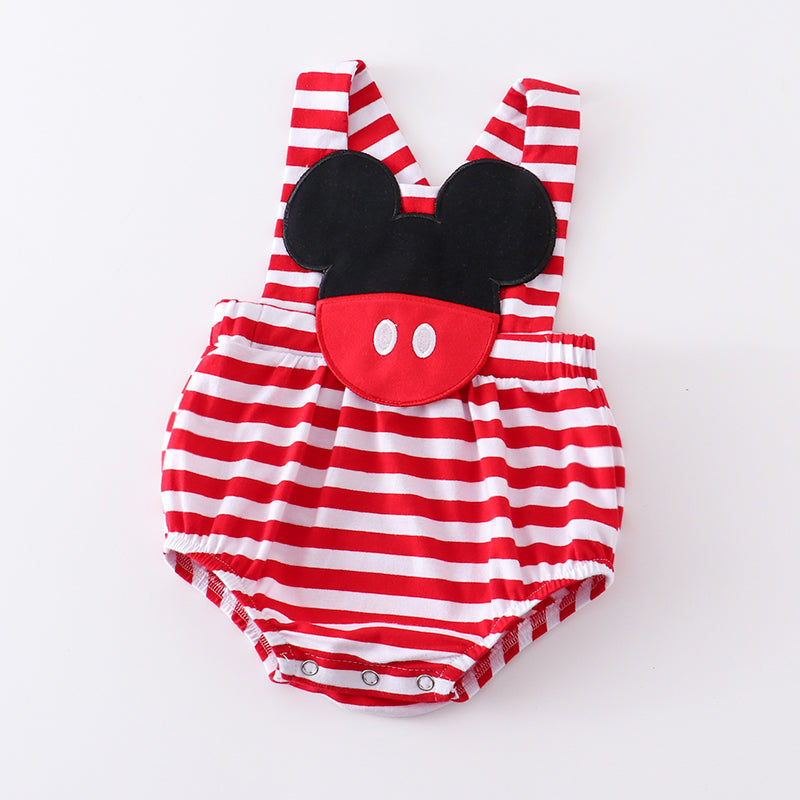 (In Stock Q08-02-01)Micky Mouse Embroidery BOYS Romper