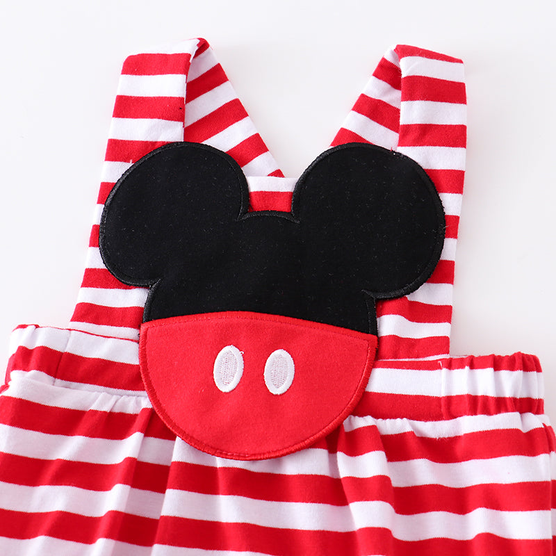 (In Stock Q08-02-01)Micky Mouse Embroidery BOYS Romper