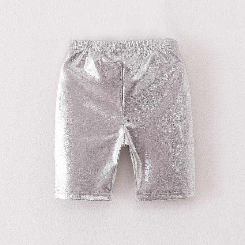 Girls Sparkle Golden Sliver 2 Colors Capris