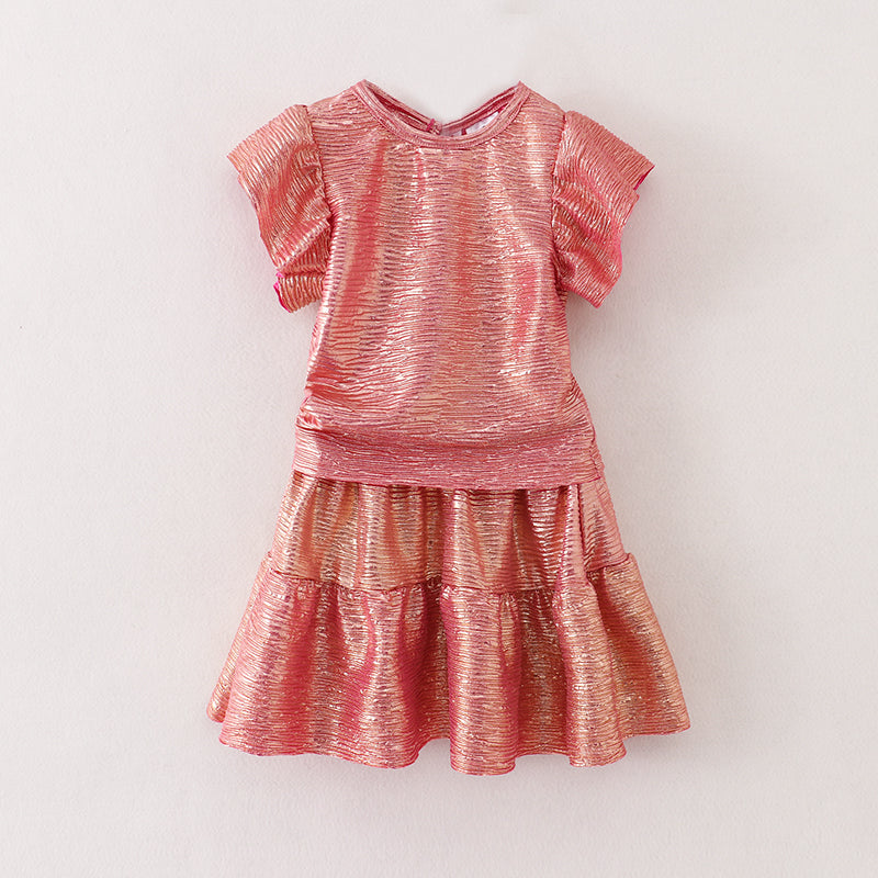 Girls Sparkle 2Pcs Skirt Set