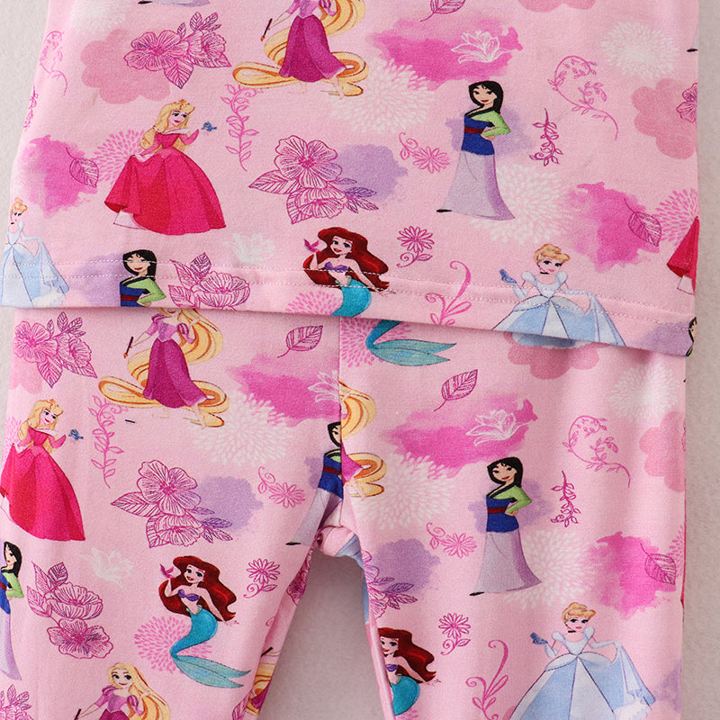 (In Stock A5-5-3)Bamboo Fabric Girls Summer Princess Pajamas