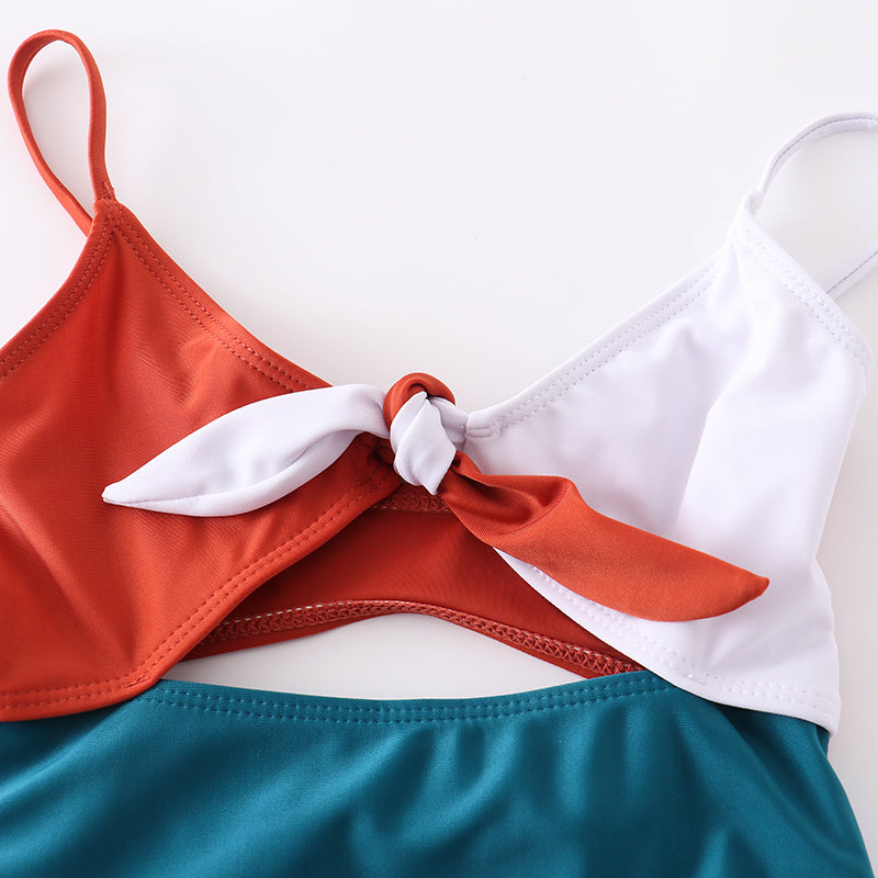 （In Stock）Girls Summer Color Matching Swimsuit