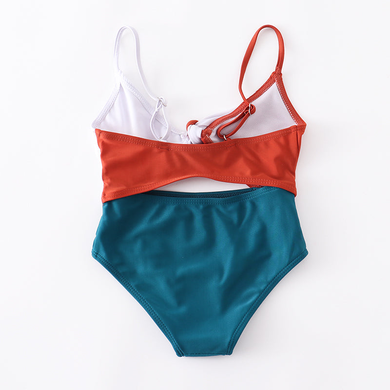 （In Stock）Girls Summer Color Matching Swimsuit