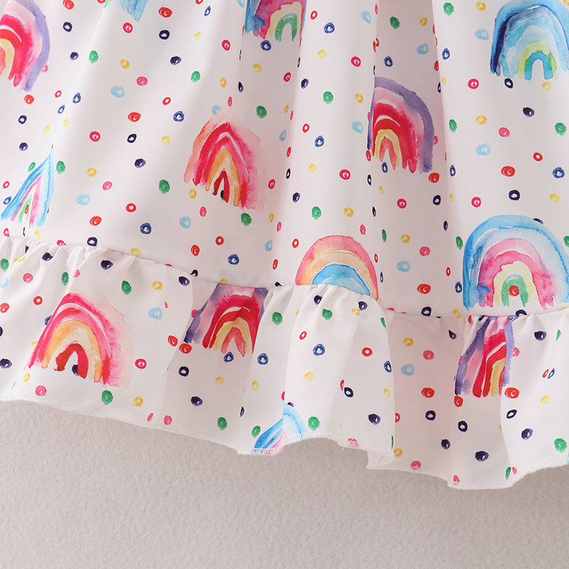 Rainbow Smocked Strap Dress