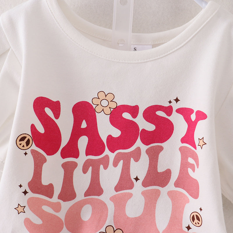 Sassy Little Soul Top Dusty Pink Dot Skort Set