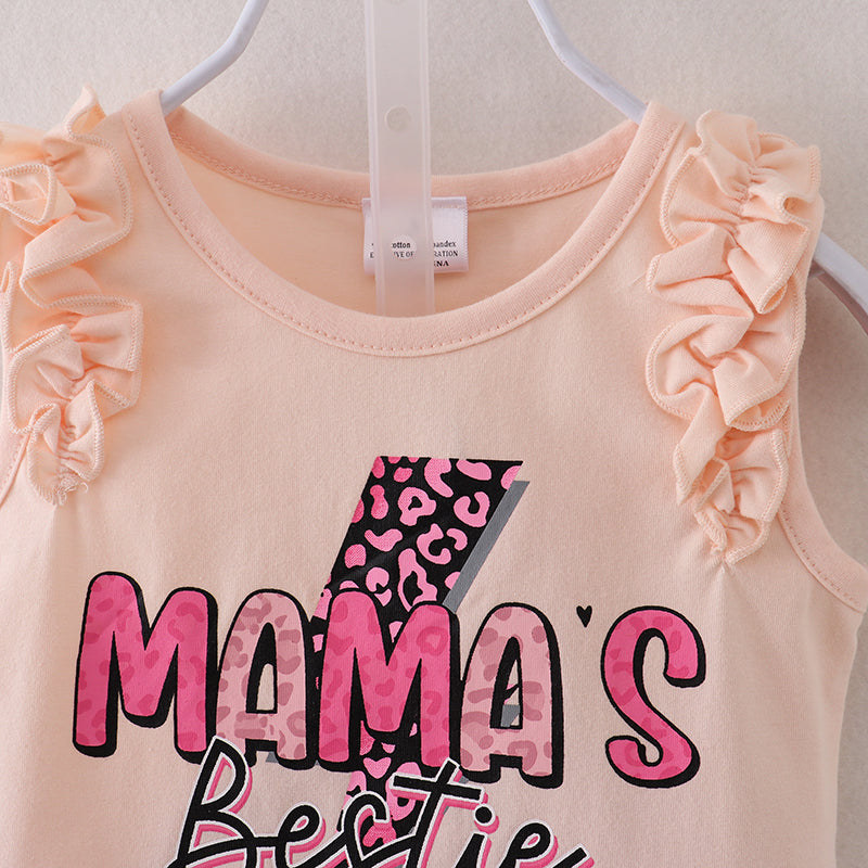 Mama's Bestie Leopard Capris Set