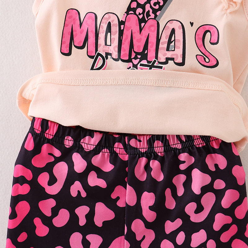 Mama's Bestie Leopard Capris Set