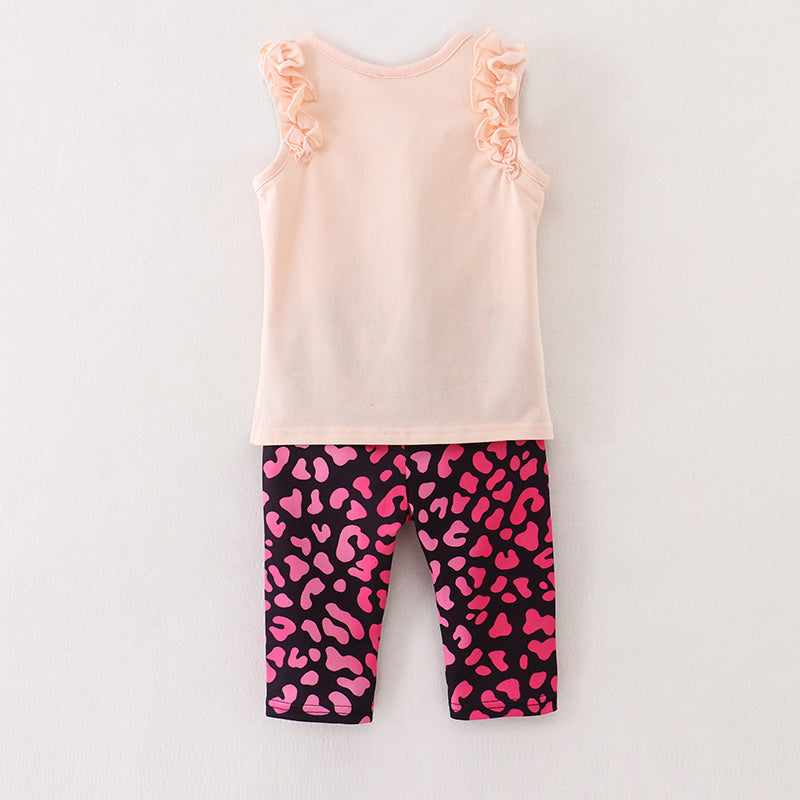 Mama's Bestie Leopard Capris Set