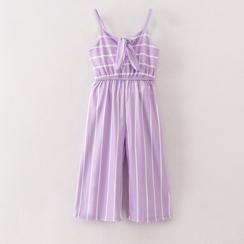 （In Stock E13-05-01  E12-02-02）Mommy & Me Stripe Jumpsuit