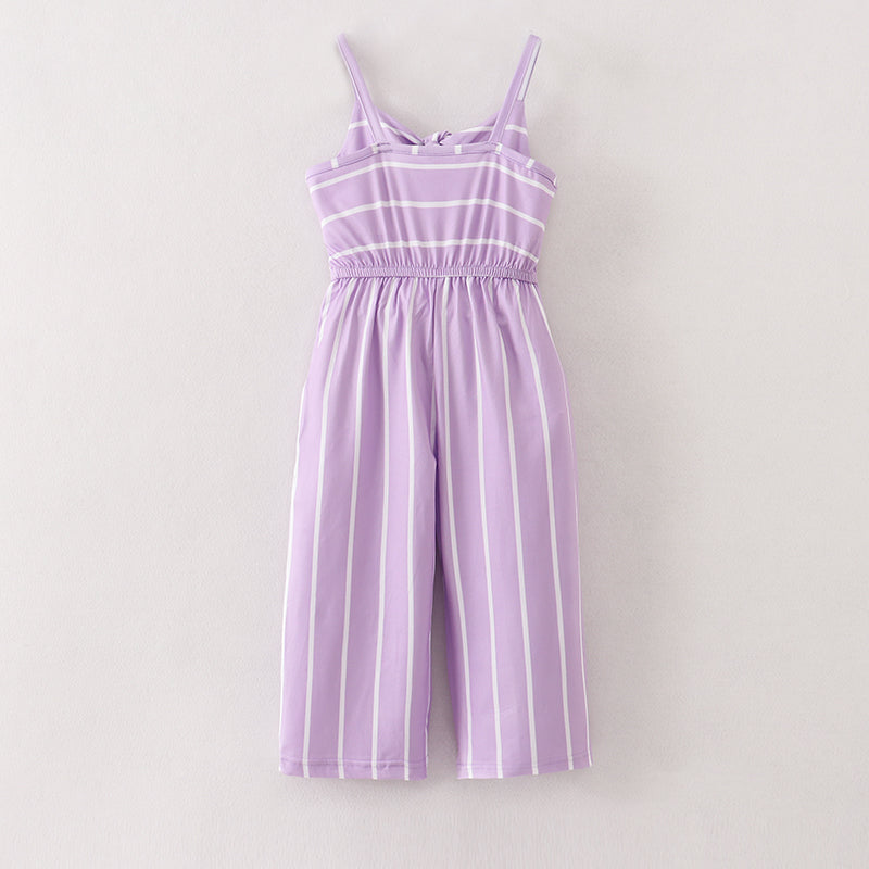 （In Stock E13-05-01  E12-02-02）Mommy & Me Stripe Jumpsuit