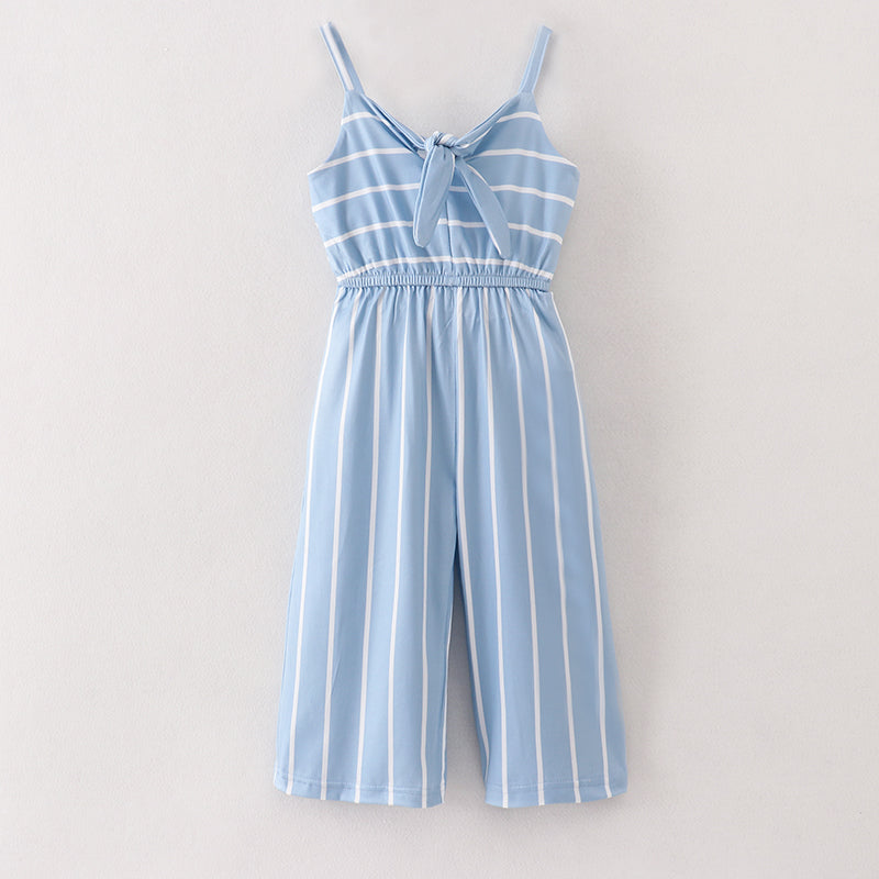 （In Stock E13-05-01  E12-02-02）Mommy & Me Stripe Jumpsuit