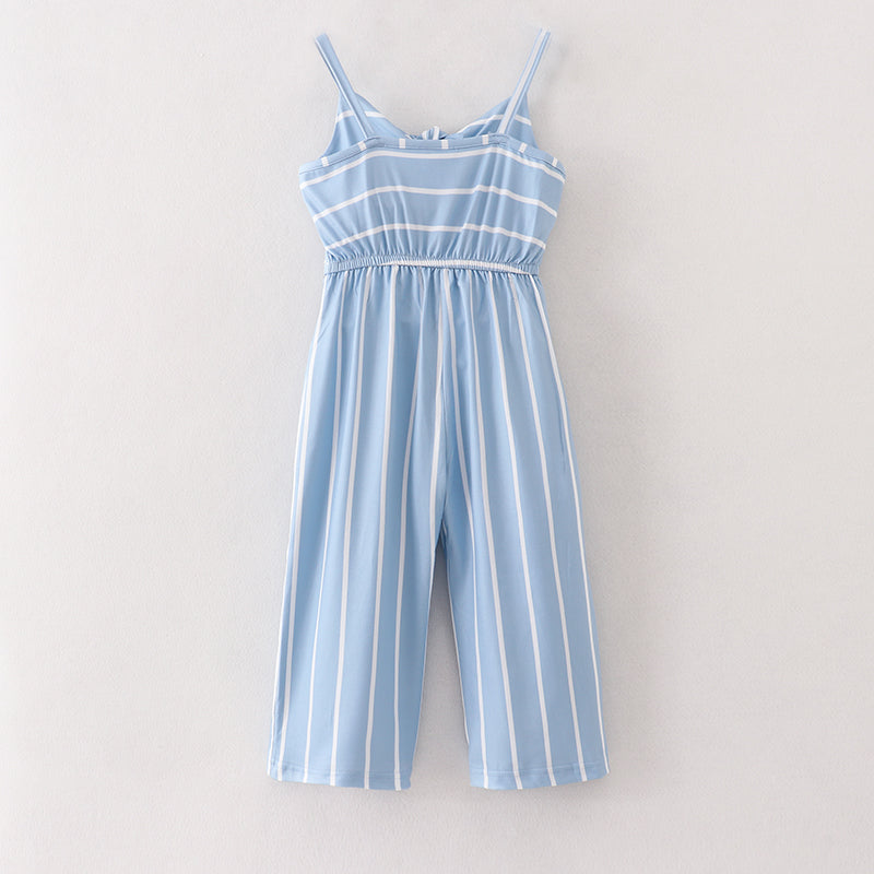 （In Stock E13-05-01  E12-02-02）Mommy & Me Stripe Jumpsuit