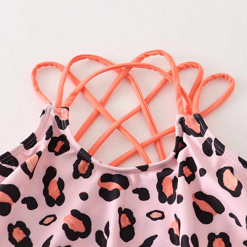 Orange Leopard Mommy & me2 Pcs Swimsuit