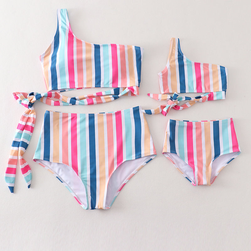 Mommy & Me Color Stripe 2 Pieces Swimsuit