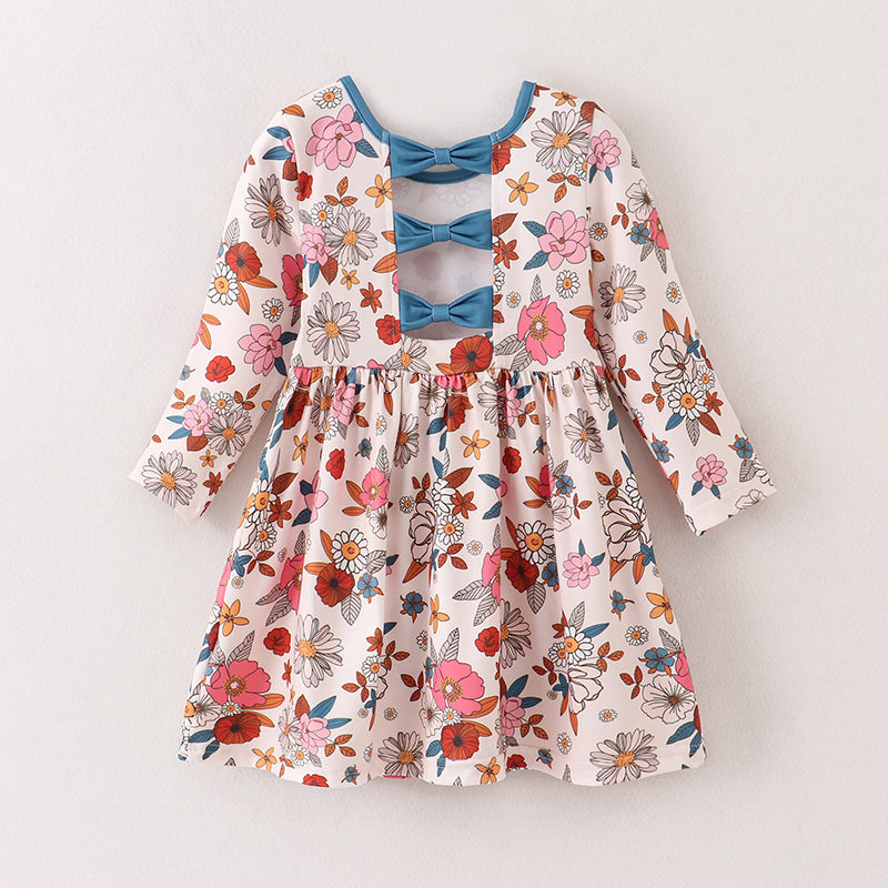 （In Stock E3-4-1）Girls Floral Print Dress