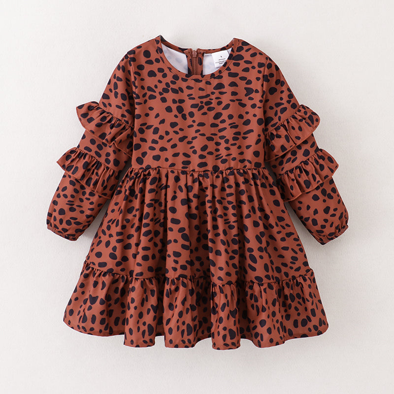 Fall Mommy & Me Leopard Chiffon Dress