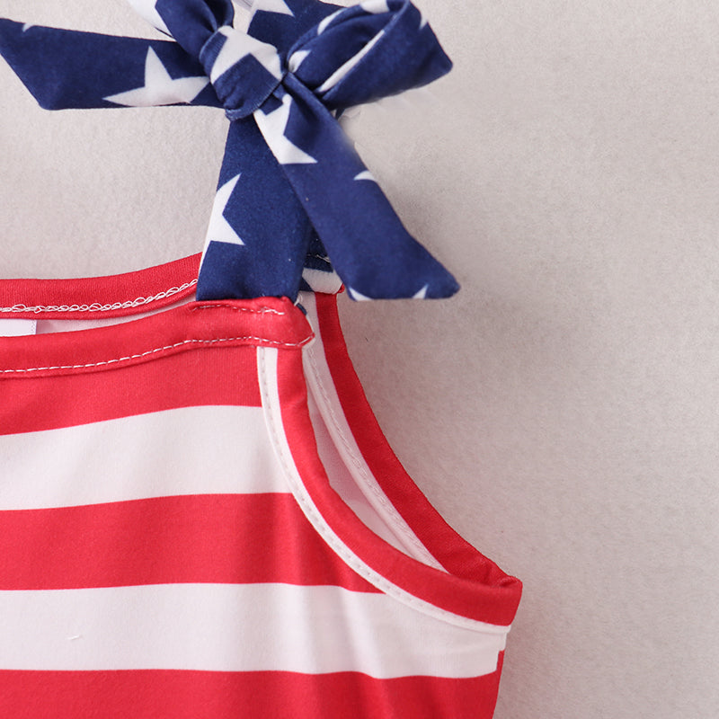 （In Stock）Girls Patriotic Print Slip Dress