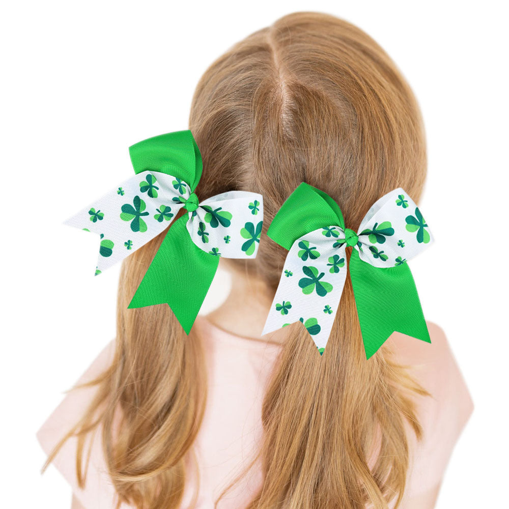 （Pre Order）Girls St. Patrick's Day Shamrock Hair Tie