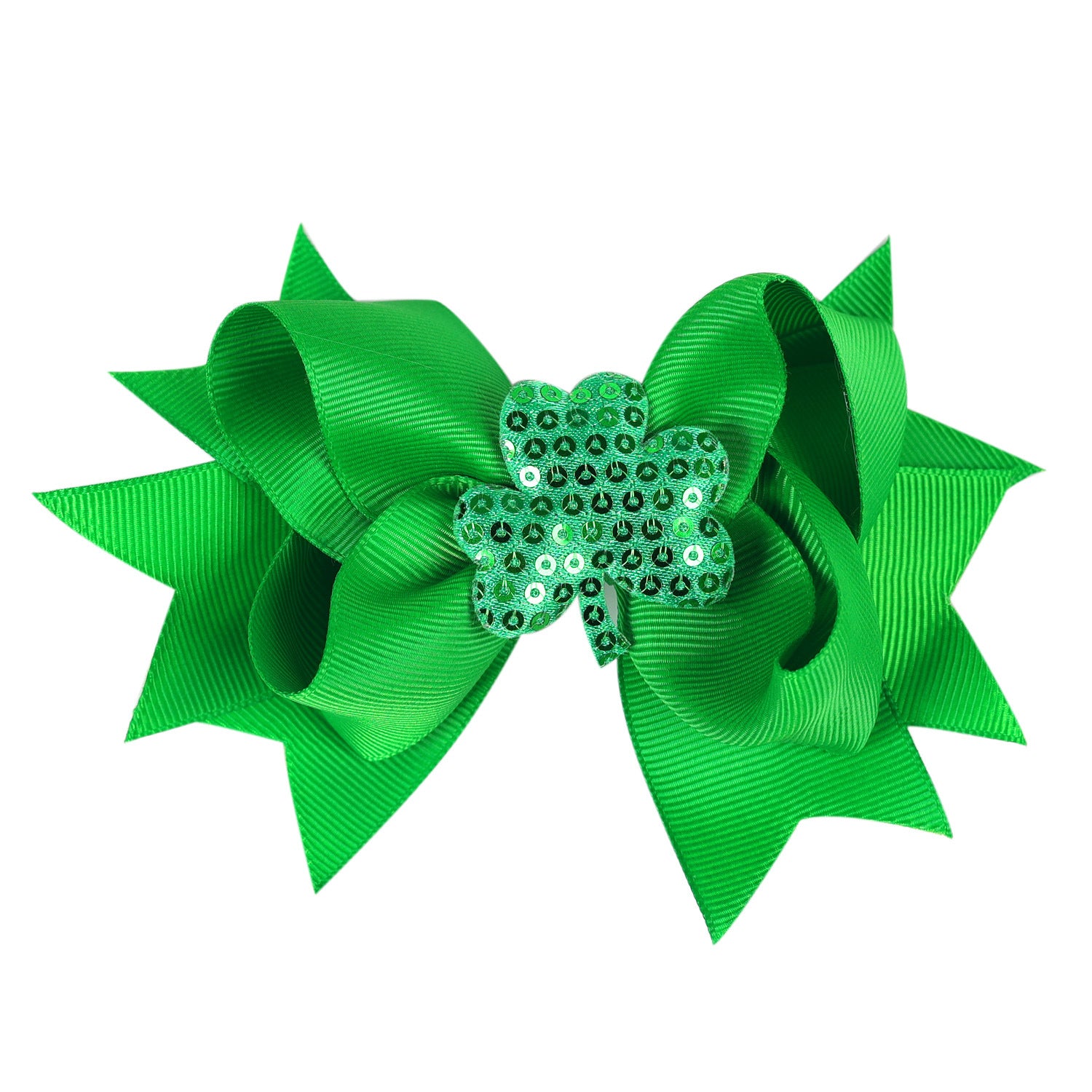 （Pre Order）Girls St.Patrick's Day Shamrock Bow Hair Clip