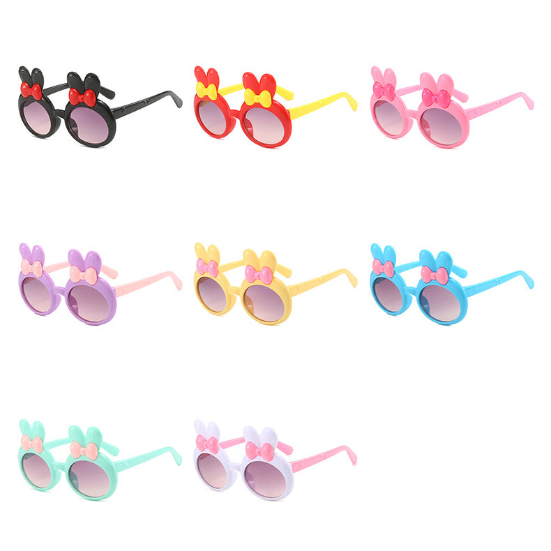 （Pre Order）Kids Trendy Bunny-shaped Round Frame Sunglasses