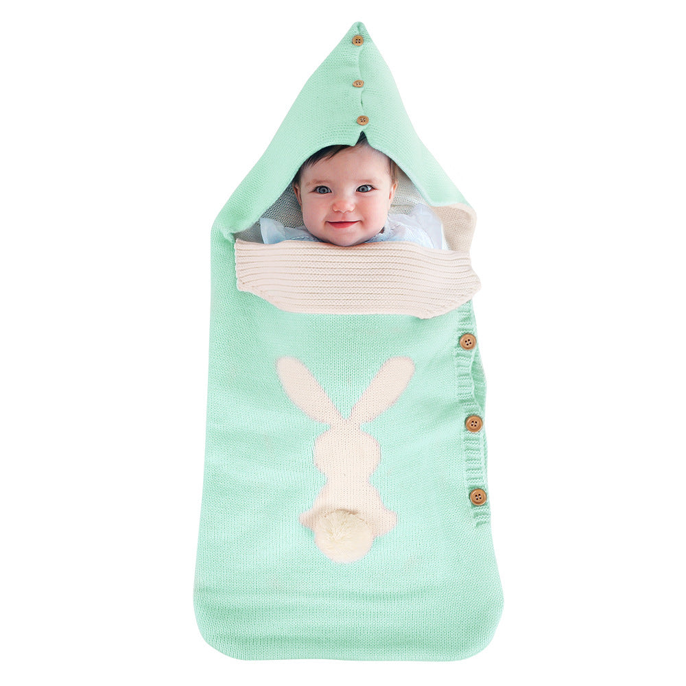 （Pre Order）Plush Bunny-Shaped Baby Sleeping Bag for Toddlers