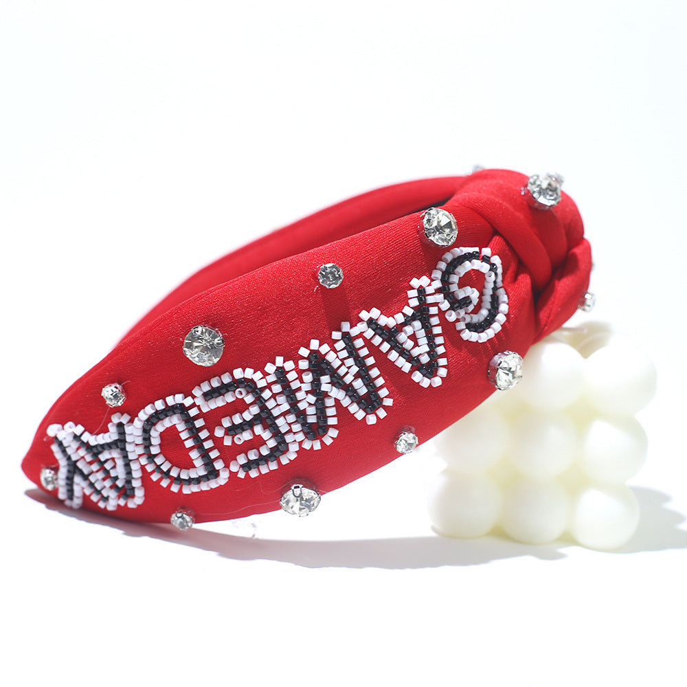 （Pre Order）Girls Stylish GAMEDAY Rhinestone Headband