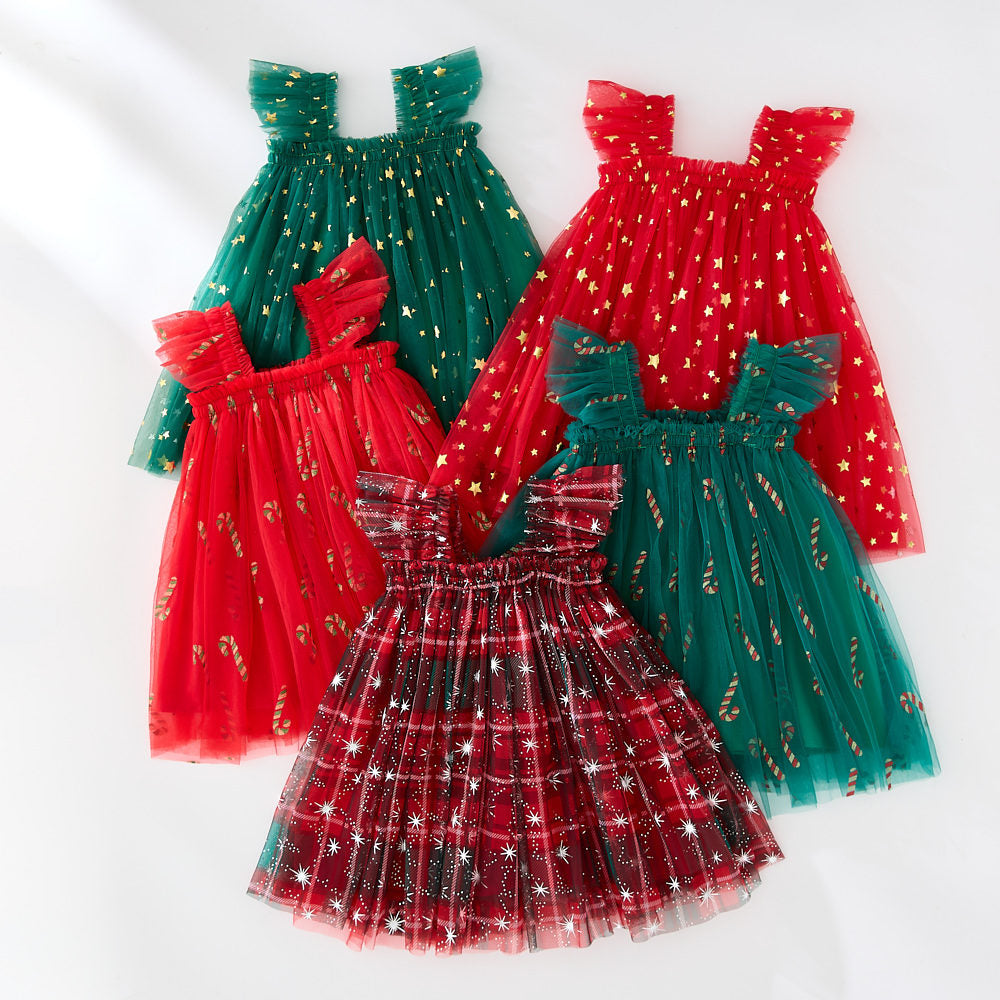 （Pre Order）Girls Christmas Tulle Dress