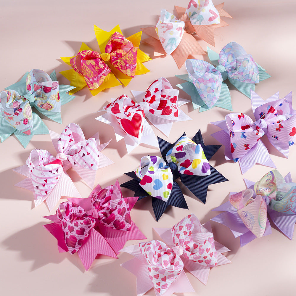 （Pre Order）Girls Valentine's Day Bow Hair Clip