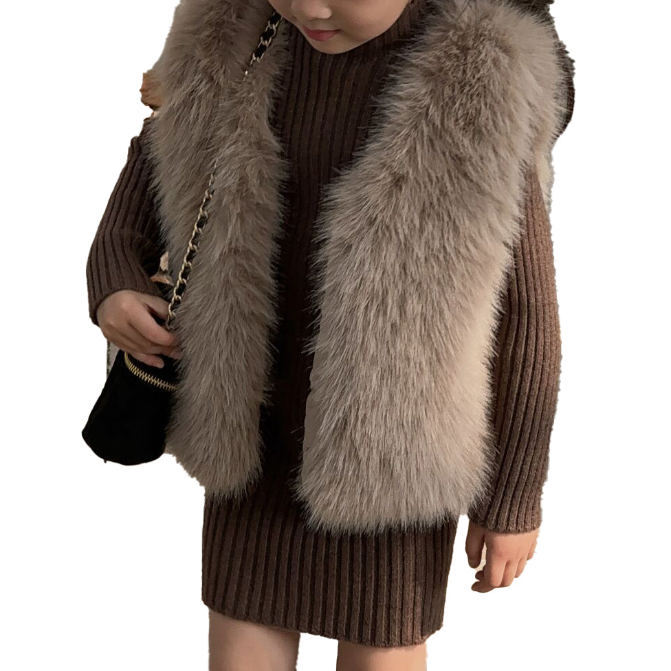 （Pre Order）Kids' Faux Fur Vest