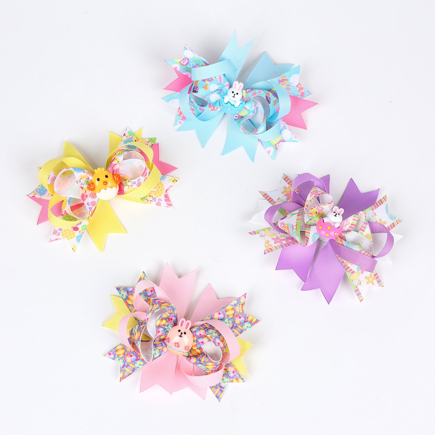 （Pre Order）Girls Easter Bunny Bow Hair Clip