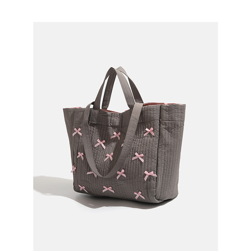 （Pre Order）Mommy and Me Pink Bow Canvas Tote Bag