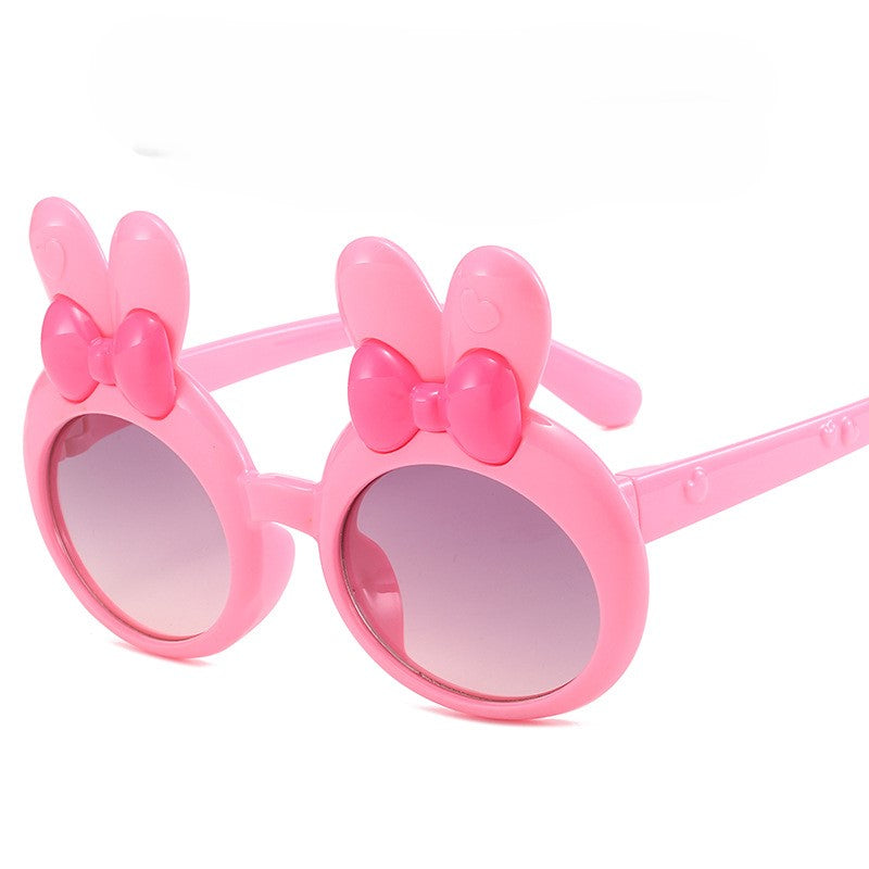 （Pre Order）Kids Trendy Bunny-shaped Round Frame Sunglasses