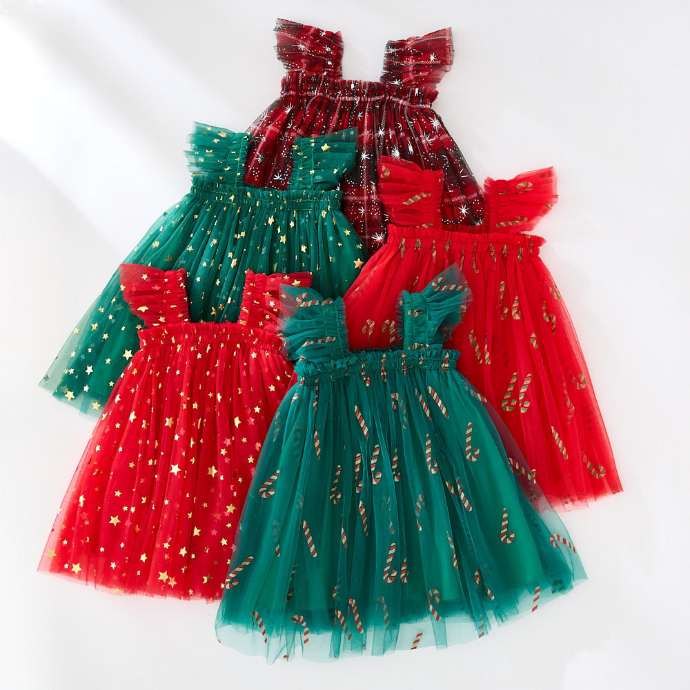 （Pre Order）Girls Christmas Tulle Dress