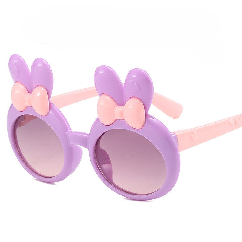 （Pre Order）Kids Trendy Bunny-shaped Round Frame Sunglasses