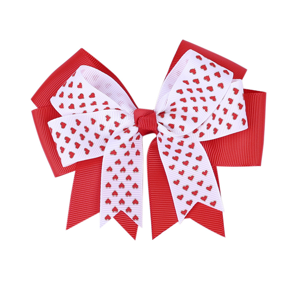 （Pre Order）Girls Valentine's Day Bow Hair Clip