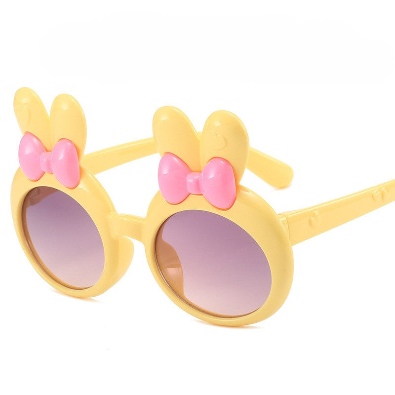 （Pre Order）Kids Trendy Bunny-shaped Round Frame Sunglasses