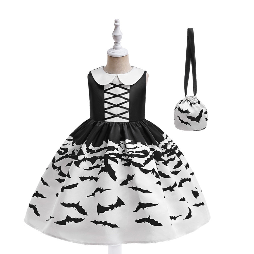 （Pre Order）Girls Halloween Costumes Dress With Bag