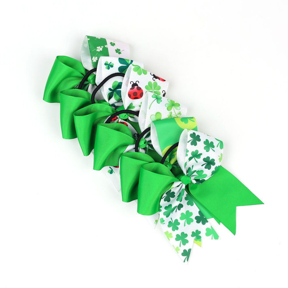 （Pre Order）Girls St. Patrick's Day Shamrock Hair Tie