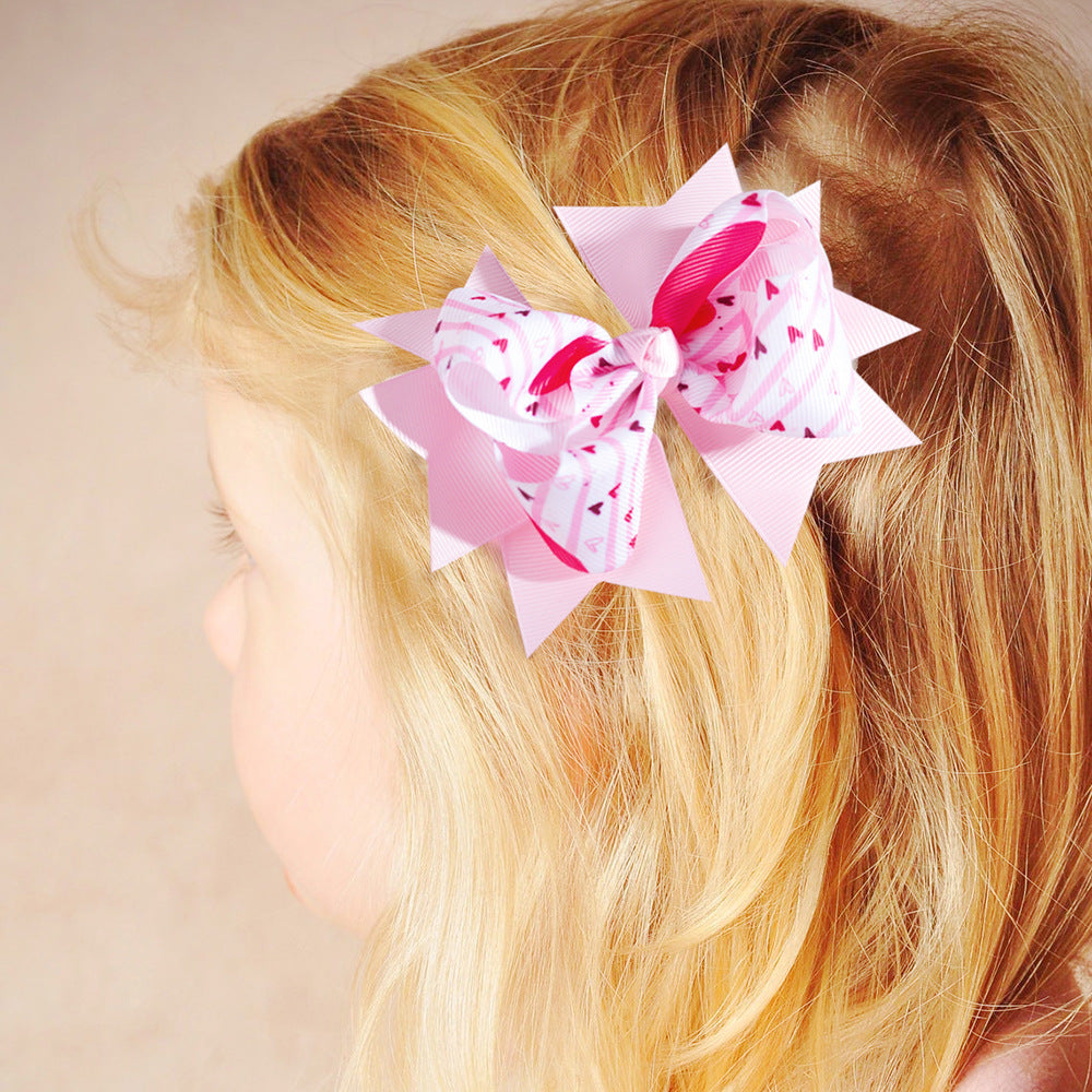 （Pre Order）Girls Valentine's Day Bow Hair Clip