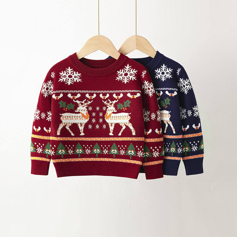 （Pre Order）Kids Christmas Elk Sweater