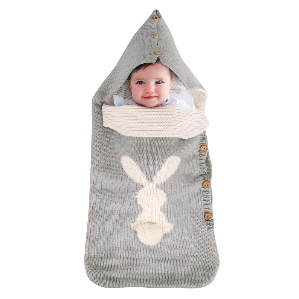 （Pre Order）Plush Bunny-Shaped Baby Sleeping Bag for Toddlers