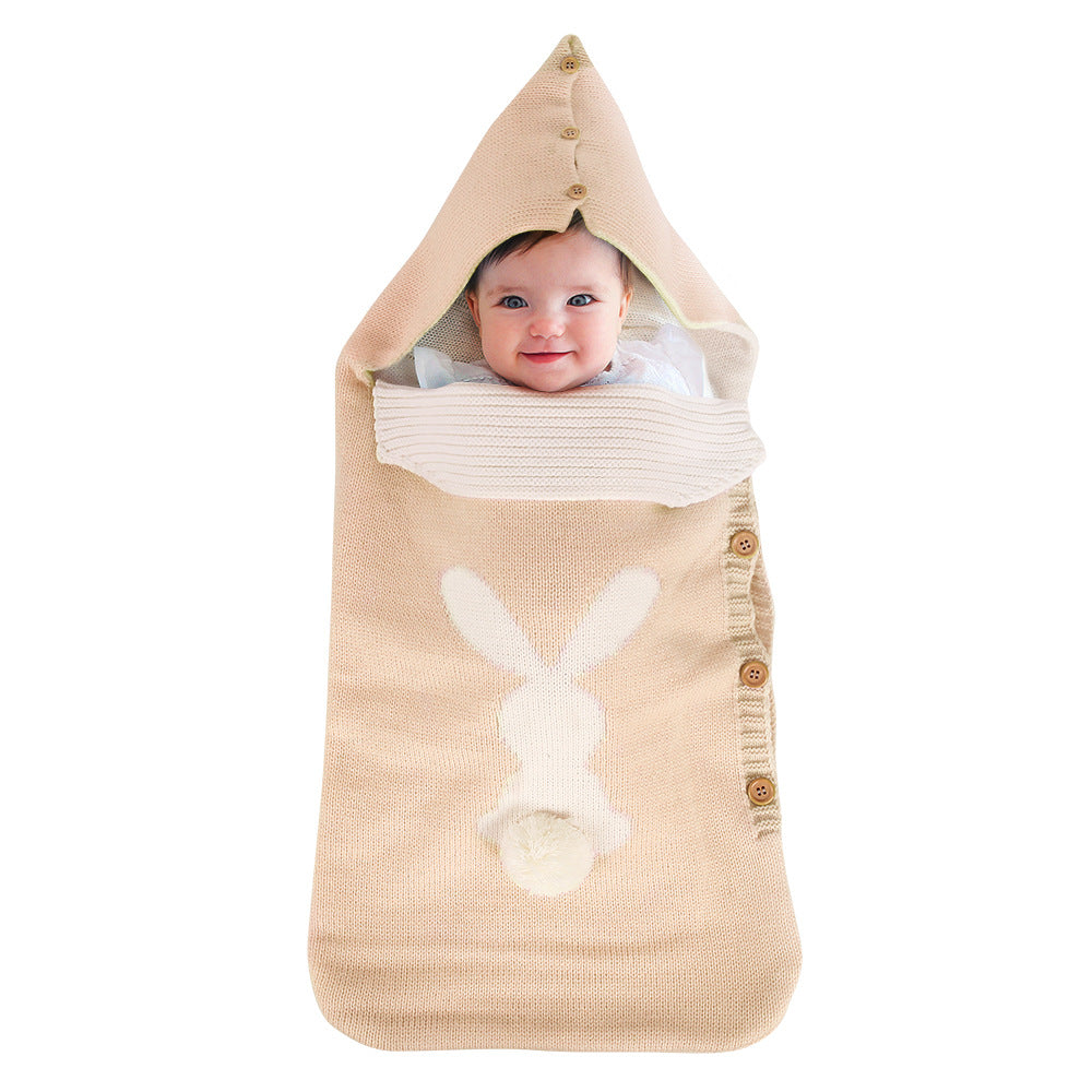 （Pre Order）Plush Bunny-Shaped Baby Sleeping Bag for Toddlers