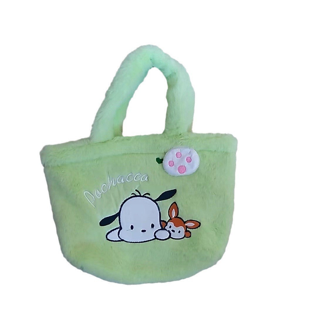 （Pre Order）Girls Cartoon Plush Handbag