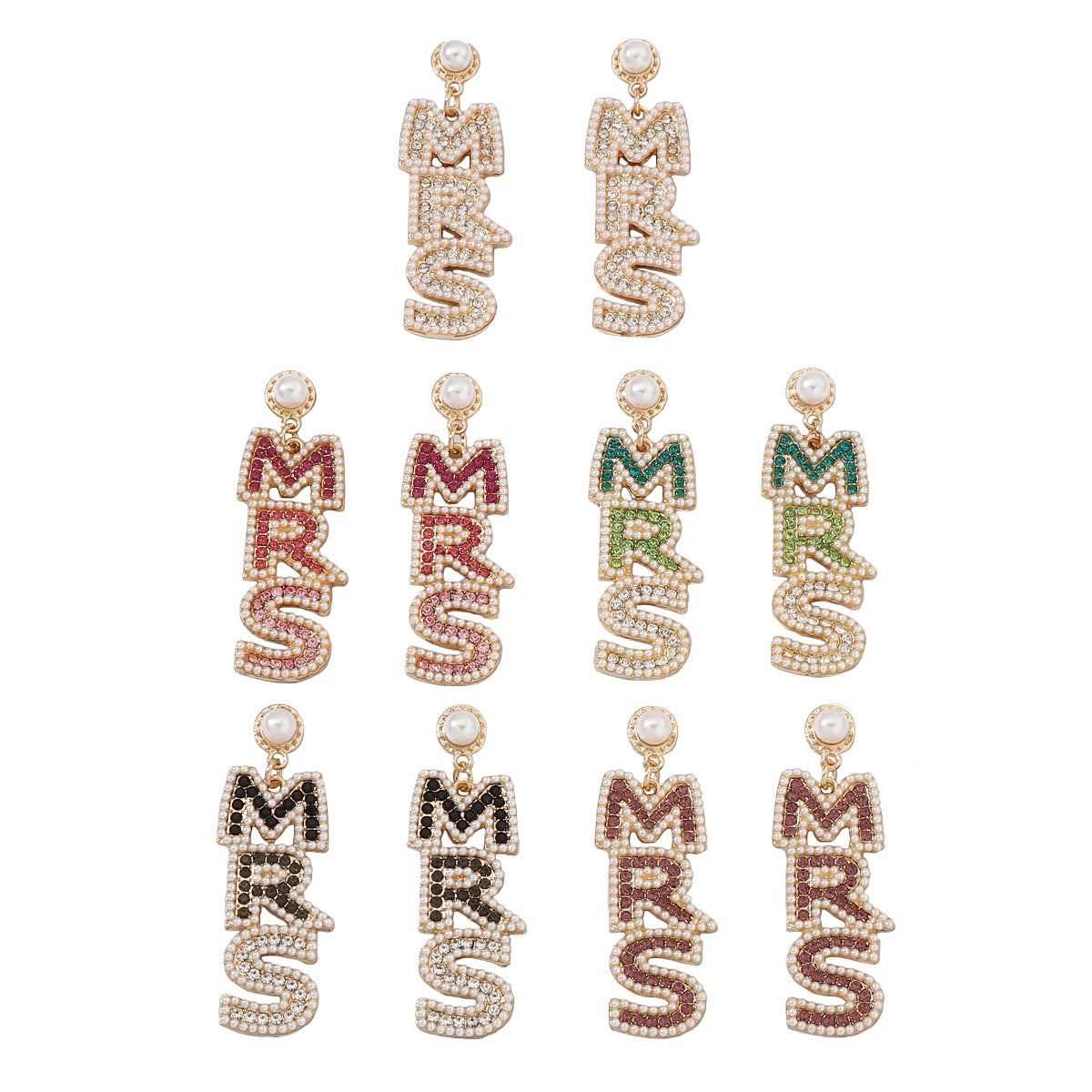 （Pre Order）Stylish MRS Matching Gem Earring